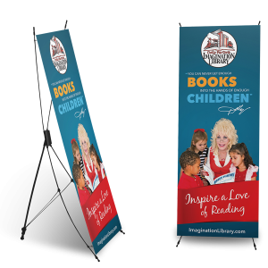 Dolly with Kids (Blue)- Banner with Carry Bag